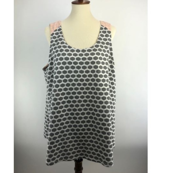 Pixley Tops - Stitch Fix Pixley Eileen Honeycomb Texture Tank 3X